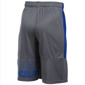 Under Armour Boys Gray and Blue Stunt Shorts